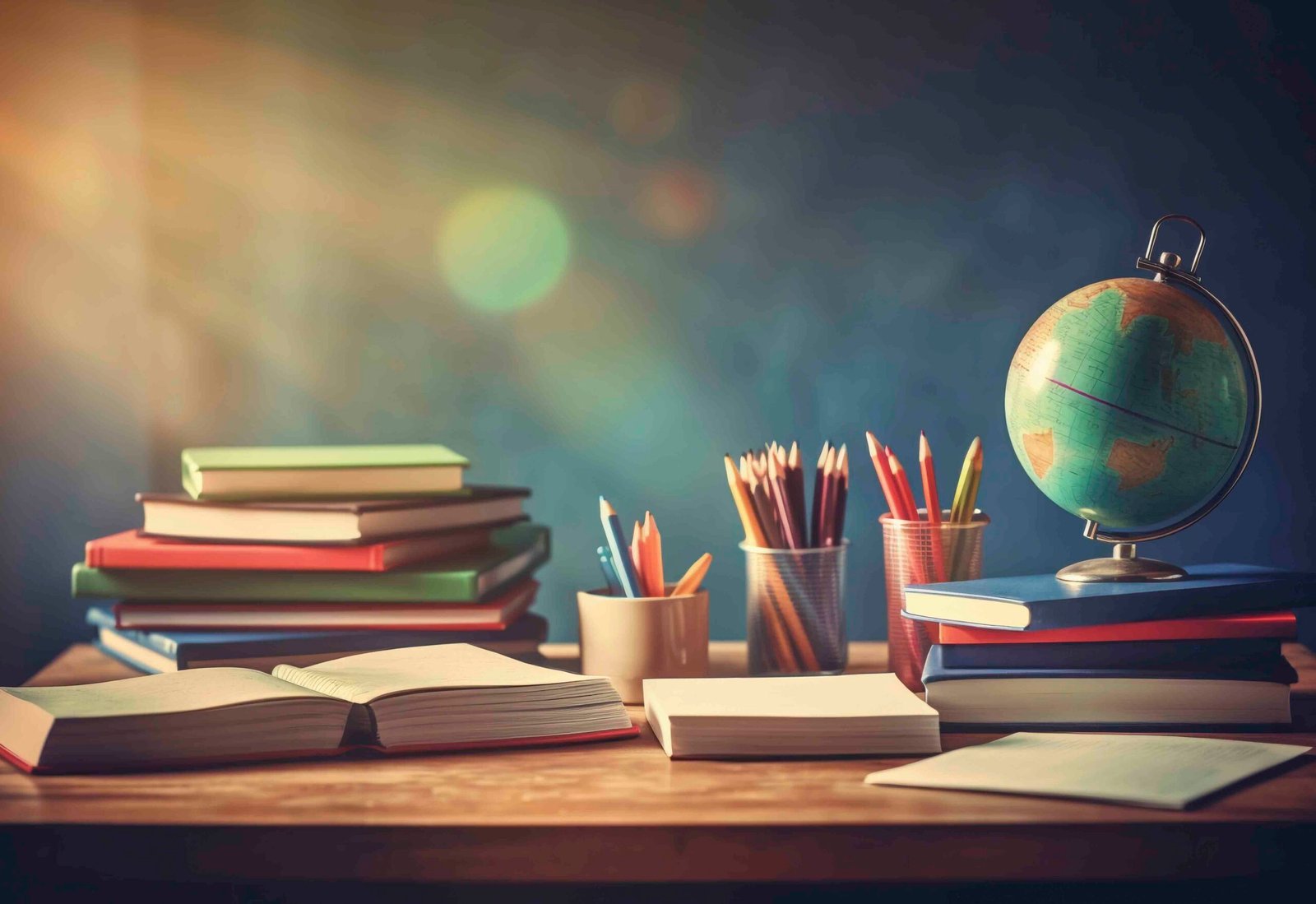 view-school-supplies-desk